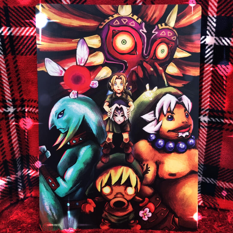 Majora&#39;s Mask A4 com moldura [preta] ☆ R$40