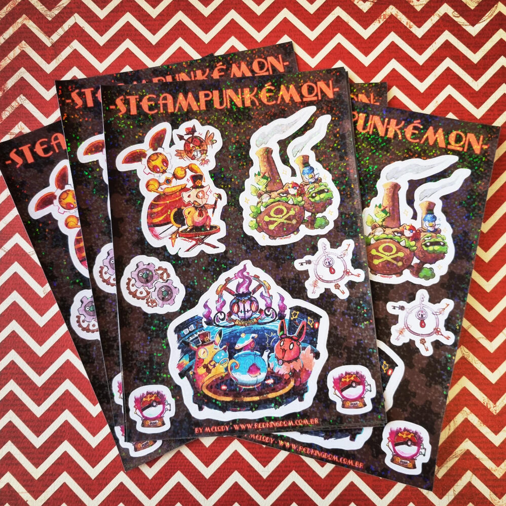 7 adesivos! [papel, lamin. confetti]